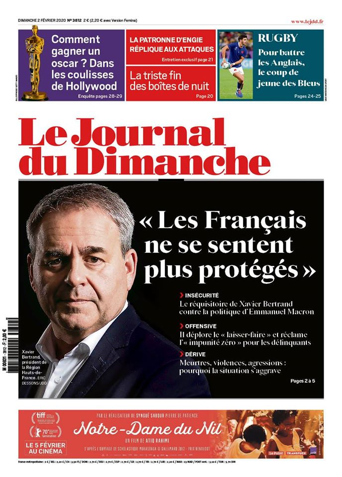Interview dans le Journal du Dimanche (02/02/2020)