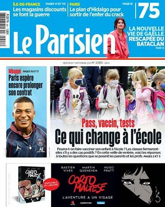 Interview dans le Parisien/Aujourd'hui en France (01/09/21)
