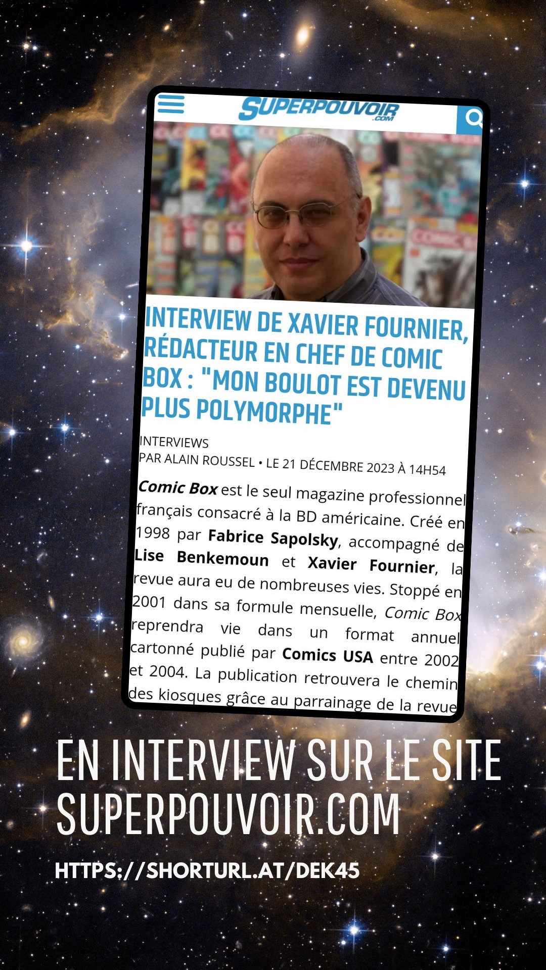 Interview avec le site Superpouvoir.com (21/12/23)