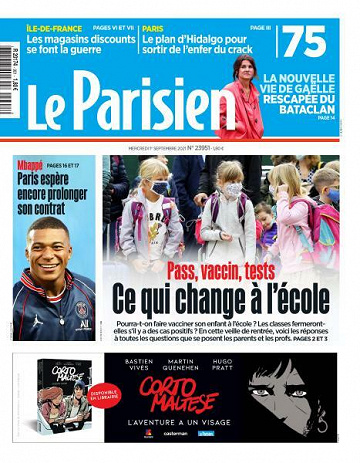 Interview dans le Parisien/Aujourd’hui en France (01/09/21)